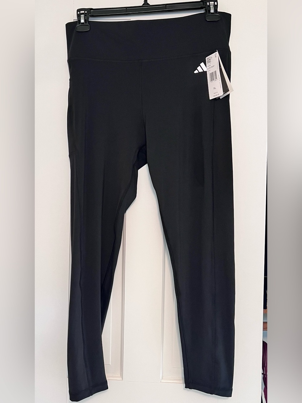 adidas Black High-Waist Performance 7/8 Leggings Size XL